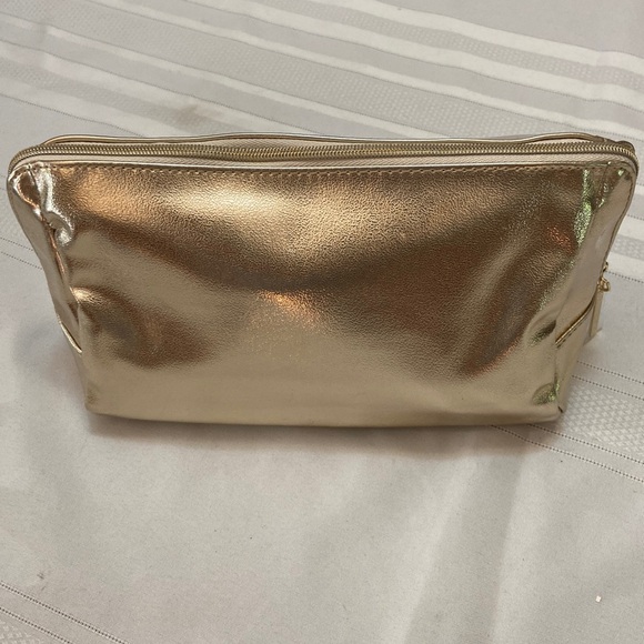 LANCÔME Cosmetics Womens Gold Metallic Bag - New Unused - Picture 1 of 9